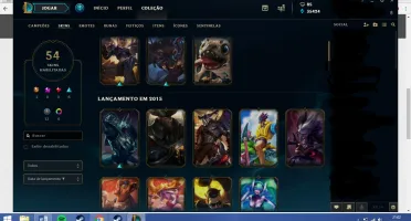 CONTA DIAMANTE 4 TODOS OS CAMPEÕES/ 35k de EA / 54 skins