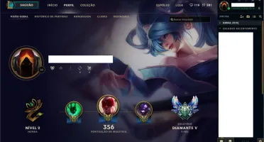Vendo conta Diamante V ; 233 skins e muito mais