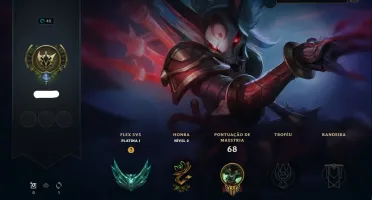 Conta LoL nova Plat 1 flex/prata 2 solo/duo bom mmr