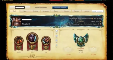 Conta League of Legends Platina 1