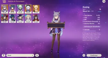 Conta de Genshin, AR 27 + 3 personagens 5*