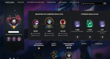 Unranked com TODOS os champs e 189 Skins ( MAIN ADC )