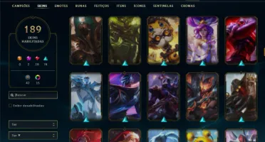 Unranked com TODOS os champs e 189 Skins ( MAIN ADC )
