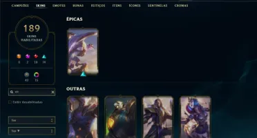 Unranked com TODOS os champs e 189 Skins ( MAIN ADC )
