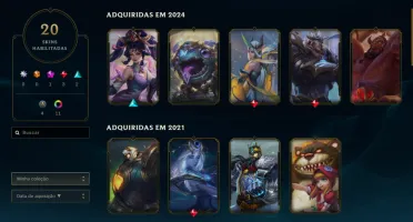 Conta Lol Challenger Flex/Mestre soloq Handlvl Season 4