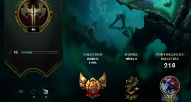 CONTA LOL - SEASON 3 - 105 CAMPEÕES - 79 SKINS / OURO II
