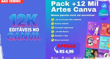 🟢Canva Pack Completo Com + De 12 Mil  Artes Editáveis+Bonus