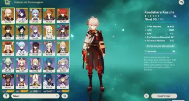 CONTA GENSHIN IMPACT ENDGAME AR56 12 PERSONAGENS 5*