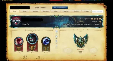 League of legends conta platina 5