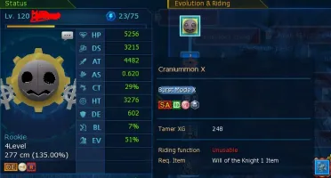Conta GDMO Alter B/Craniu X server omegamon