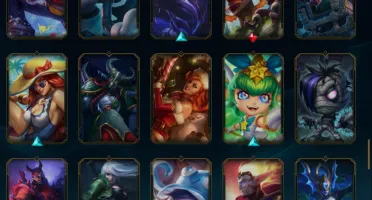 conta lol (lvl 124, 88 skins, 47 emotes, 155 icons)