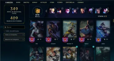 Unranked com 150 Champs e 76 Skins ( MAIN ADC )