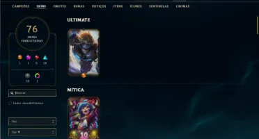 Unranked com 150 Champs e 76 Skins ( MAIN ADC )