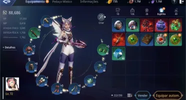 Conta Mir4 - lvl72 - 88.6k Power - Escama Epica
