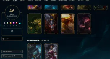[Entrega Automática] Conta Lol Ouro, 46 Skins, 12K Ea,Honra4