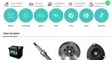Loja Virtual de Autopeças WordPress + WooCommerce