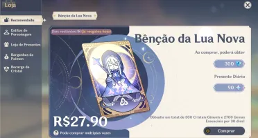 Conta Genshin Impact│13 5★ │ 6 Arma 5★ │Benção│