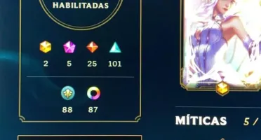 Conta League of Legends - Platina - 324 Skins - Todos camp