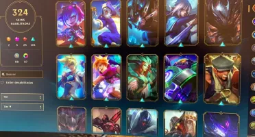Conta League of Legends - Platina - 324 Skins - Todos camp
