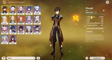 Conta com Zhongli + Qiqi e Jean (Banner Garantido)