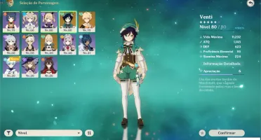 genshin impact venti 3 Cons + jean + full fishl + full xiang