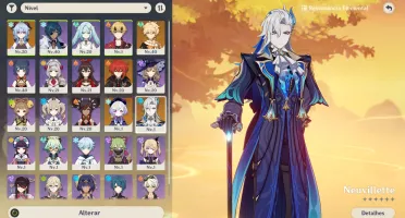 Genshin AR23 Neuvillete + Ganyu + Amos + Diluc
