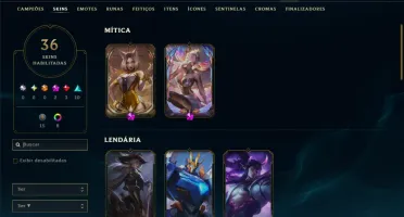 Bronze 1 com 55 Champs e 36 Skins +2 Prestigios
