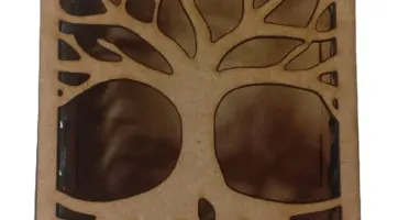 Kit caixa mdf com tampa articulada arvore da vida 9,5x9,5cm