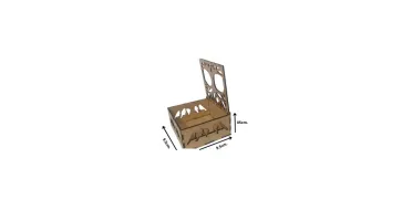 Kit caixa mdf com tampa articulada arvore da vida 9,5x9,5cm