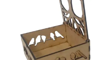 Kit caixa mdf com tampa articulada arvore da vida 9,5x9,5cm