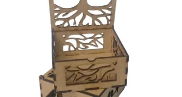 Kit caixa mdf com tampa articulada arvore da vida 9,5x9,5cm