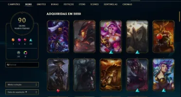 Conta Ouro 4 Com Twitch medieval + Warwick Selvagem (raras)