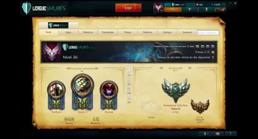 Prata 4 Champios -> 54 Skins -> 14 E-mail Não Confirmado