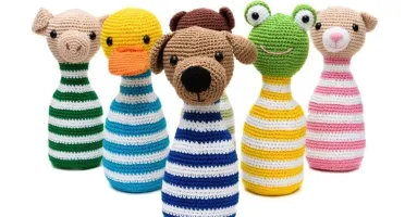Boliche dos animais em amigurumi