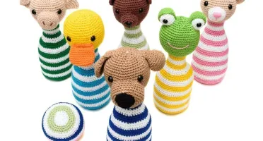 Boliche dos animais em amigurumi