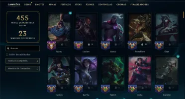 Unranked com 155 Champs e 177 Skins ( ADC / JG )