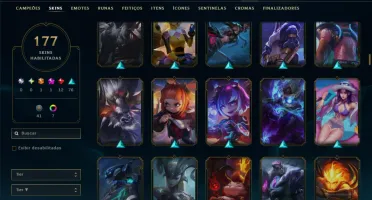 Unranked com 155 Champs e 177 Skins ( ADC / JG )