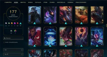 Unranked com 155 Champs e 177 Skins ( ADC / JG )