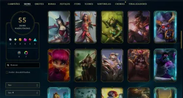 Bronze 3 com 55 Champs e 55 Skins ( Mais de 40 Jogos )