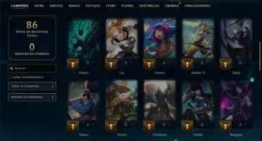 Bronze 3 com 55 Champs e 55 Skins ( Mais de 40 Jogos )