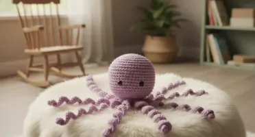 Polvo Newborn Lilás Amigurumi