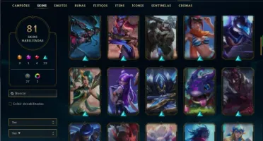 Conta ouro 4 com 110 Champs e 81 Skins + 1kk de Vayne