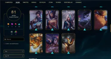 Conta ouro 4 com 110 Champs e 81 Skins + 1kk de Vayne