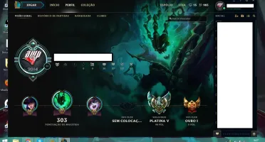 Conta League Of legends Plat 5