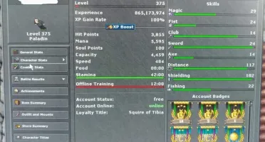 VENDO ROYAL PALADIN LEVEL 375