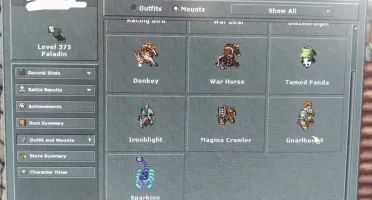 VENDO ROYAL PALADIN LEVEL 375