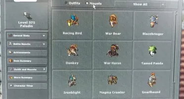VENDO ROYAL PALADIN LEVEL 375