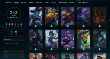 Unranked com TODOS os Champs e 253 Skins ( JG / MID )