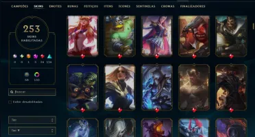 Unranked com TODOS os Champs e 253 Skins ( JG / MID )