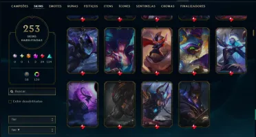 Unranked com TODOS os Champs e 253 Skins ( JG / MID )